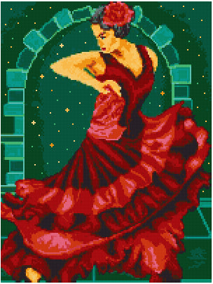 Pixelhobby Klassik Vorlage - The Flamenco