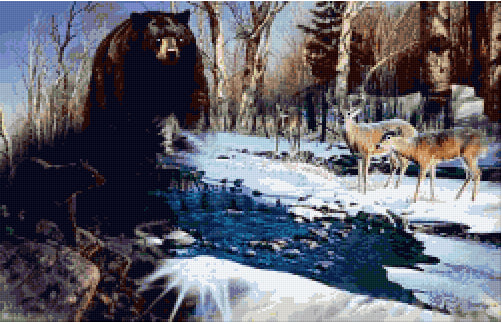 Pixelhobby Klassik Vorlage - Bears and Deers