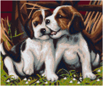 Pixelhobby Klassik Vorlage - Beagle Puppies