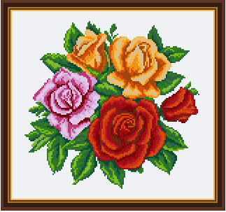 Pixel hobby classic template - colorful roses