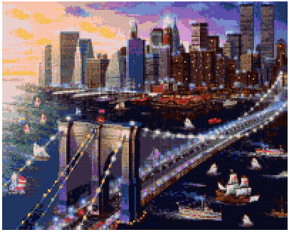 Pixelhobby Klassik Vorlage - Brooklyn Bridge