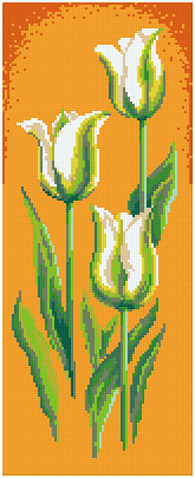 Pixelhobby Klassik Set - Grüne Tulpen