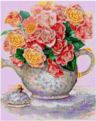 Pixelhobby Klassik Vorlage - Teapot full of Roses
