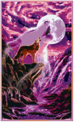 Pixelhobby Klassik Vorlage - The Wolf & the Spirit