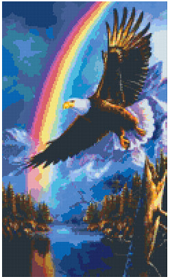 Pixelhobby Klassik Vorlage - USA Eagle