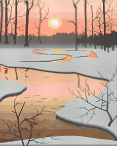 Pixelhobby Klassik Vorlage - Ice Pond