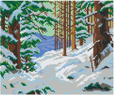 Pixel hobby classic template - winter forest