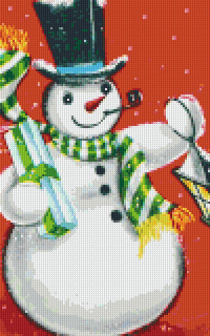 Pixelhobby Klassik Vorlage - Snowman and Gifts