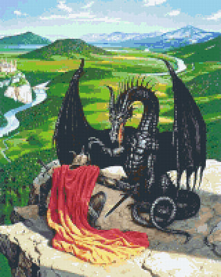 Pixelhobby Klassik Vorlage - Dragon and the Knight
