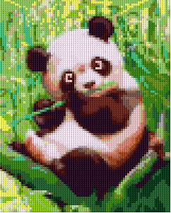 Pixel hobby classic template - panda in the rainforest
