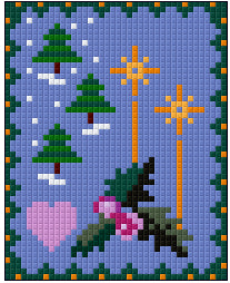 Pixel Hobby Classic Template - Candles and Tree
