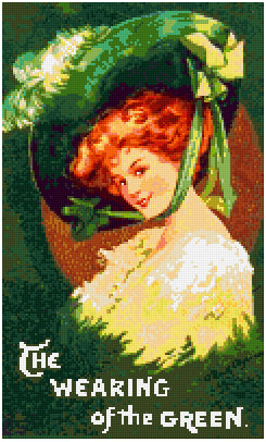 Pixelhobby Klassik Vorlage - St. Patricks Lady