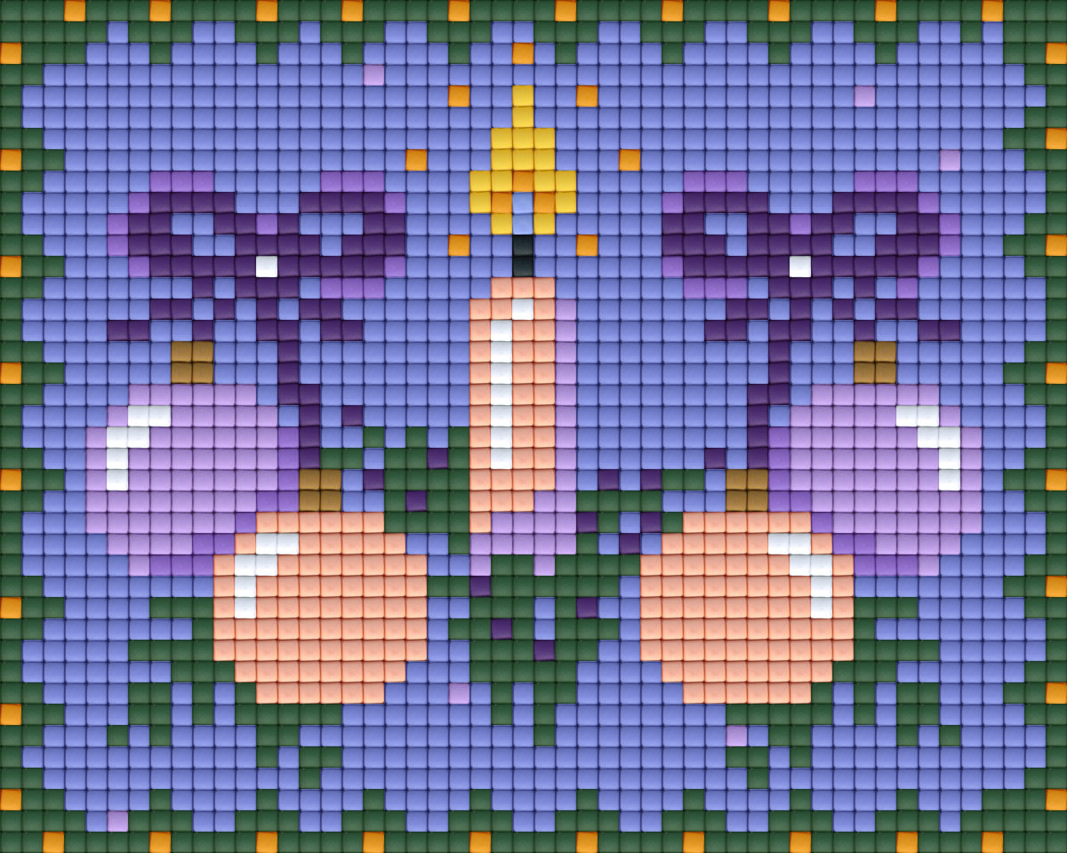Pixelhobby Klassik Vorlage - Rose Purple Candle