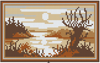 Pixel Hobby Classic Template - Soft Brown Lake