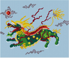 Pixelhobby Klassik Vorlage - Playful Dragon