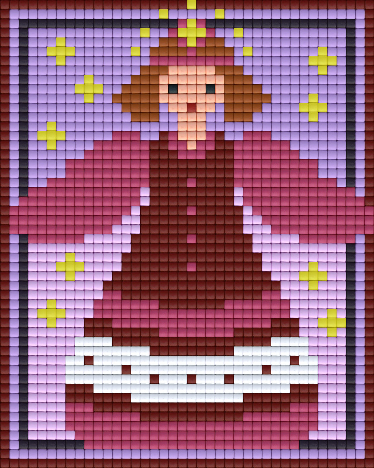 Pixelhobby Klassik Vorlage - Engel rot