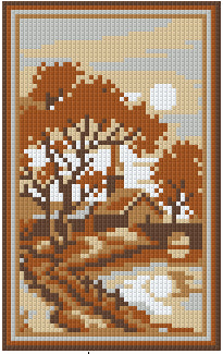 Pixel Hobby Classic Template - Soft Brown Village