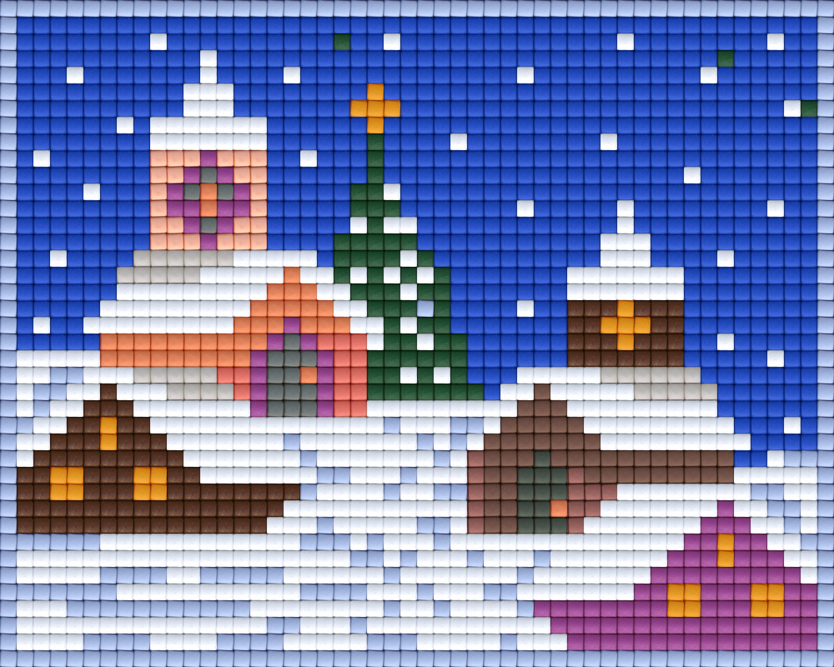 Pixelhobby Klassik Vorlage - Winter Village