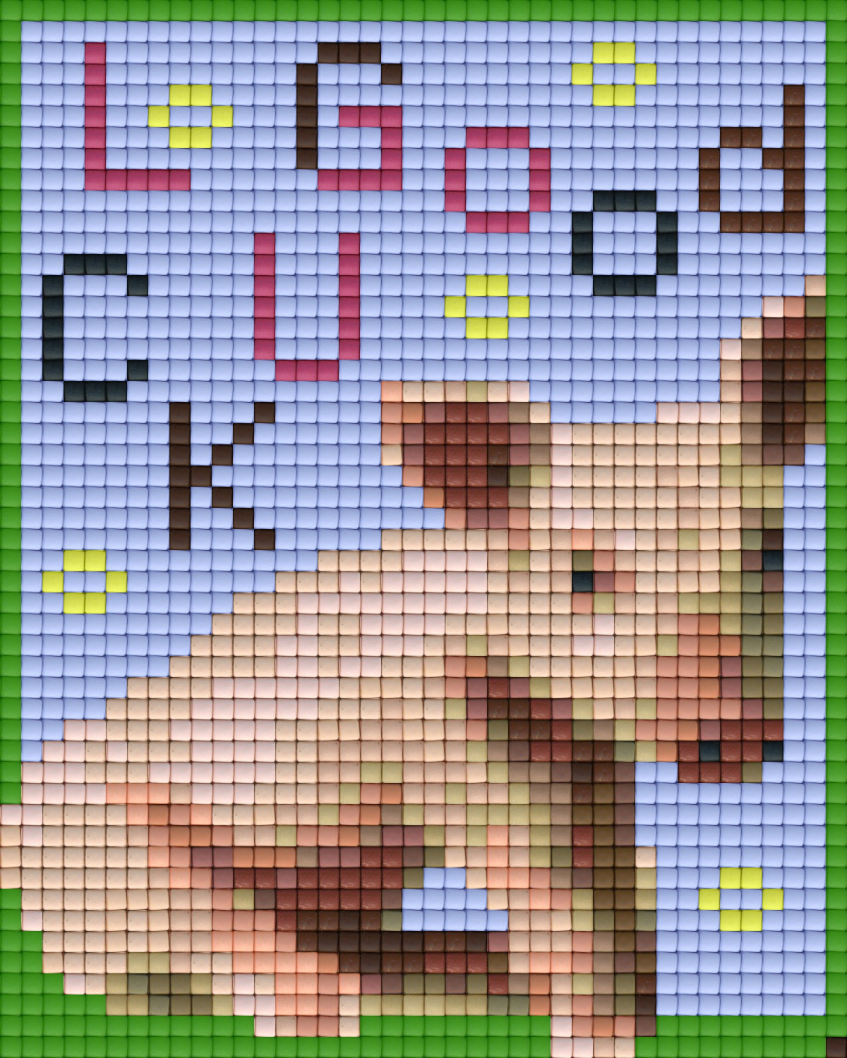 Pixel hobby classic template - CARD - Good Luck