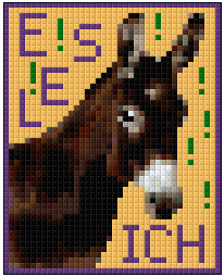 Pixelhobby Klassik Vorlage - CARD - Ich Esel