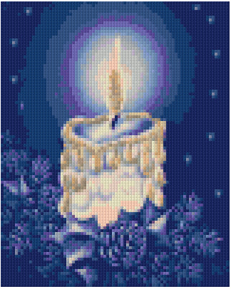 Pixelhobby Klassik Vorlage - Blue Candle