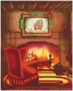 Pixelhobby Klassik Set - Cozy Fireplace