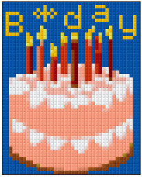 Pixel hobby classic template - CARD - Brithday Cake