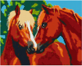 Pixelhobby Klassik Vorlage - Horses