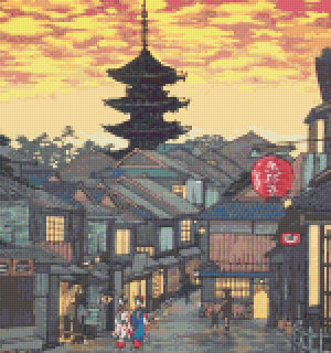 Pixel hobby classic template - Japan at Night