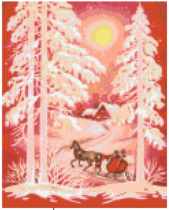 Pixelhobby Klassik Vorlage - Rosa Rot Christmas