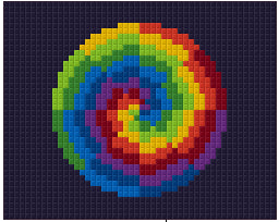 Pixel hobby classic template - rainbow circle 1