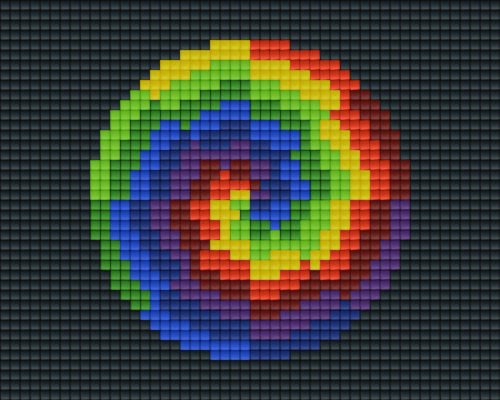 Pixelhobby Klassik Vorlage - Regenbogenkreis 1