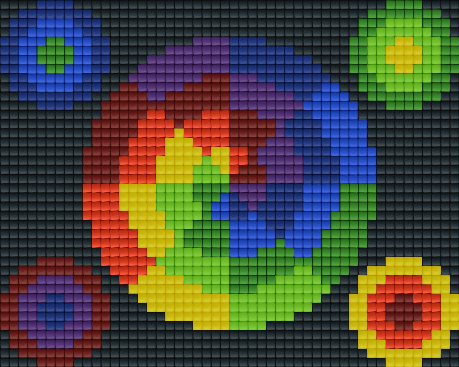 Pixelhobby Klassik Vorlage - Regenbogenkreis 2