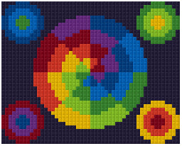 Pixel hobby classic template - rainbow circle 2