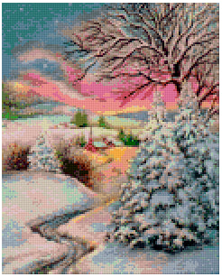 Pixelhobby Klassik Vorlage - Winter in Pastel