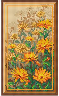 Pixelhobby Klassik Vorlage - Ringelblumen