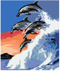 Pixelhobby Klassik Set - 4 Dolphins