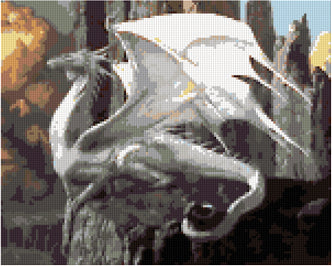 Pixelhobby Klassik Vorlage - White Dragon