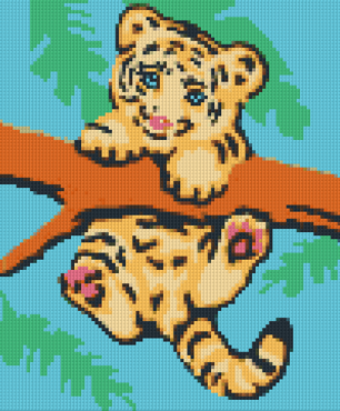 Pixelhobby Klassik Vorlage - Swinging Tiger Baby