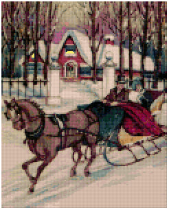 Pixel Hobby Classic Template - Winter Sleigh