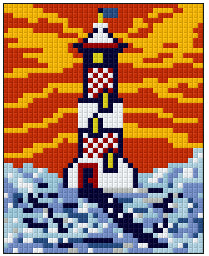 Pixelhobby Klassik Vorlage - Lighthouse in a storm
