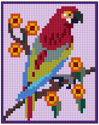 Pixelhobby Klassik Vorlage - Parrot in Pastell