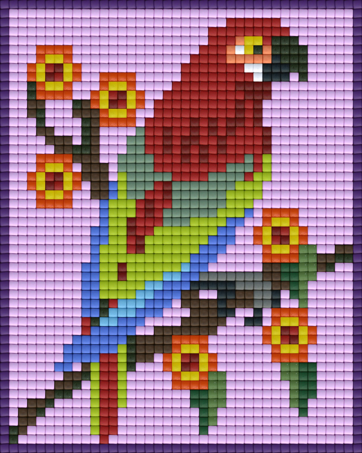 Pixelhobby Klassik Vorlage - Parrot in Pastell