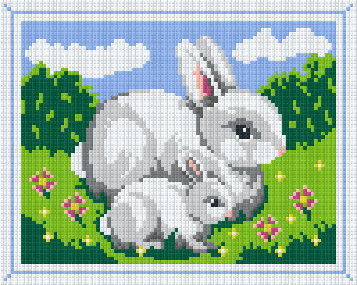 Pixelhobby Klassik Vorlage - Bunny Family