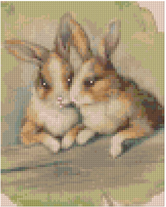 Pixelhobby Klassik Vorlage - Mr. and Mrs. Bunny