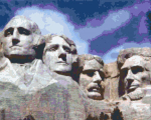 Pixelhobby Klassik Vorlage - Mount Rushmore