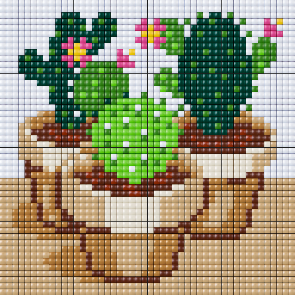 Pixelhobby XL Set of 16 - cacti 
