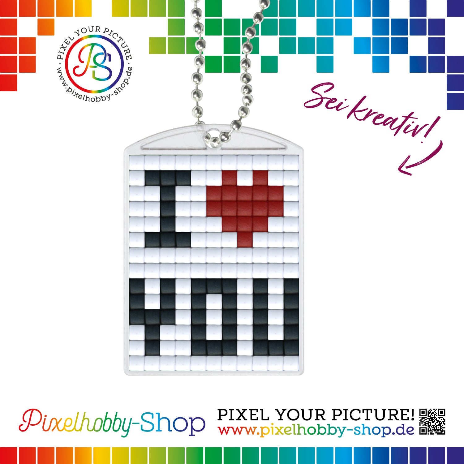 Pixelhobby medallion set - I love you