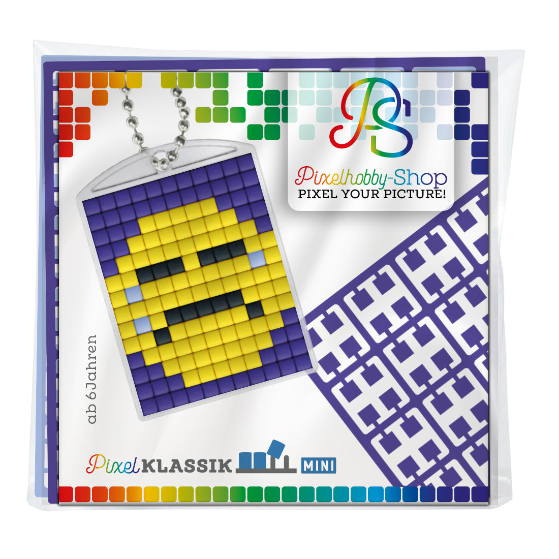 Pixel hobby locket set - sad smiley