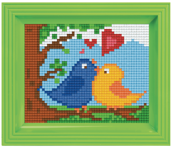 Pixelhobby Klassik Geschenkset - Ich liebe dich Vögelchen